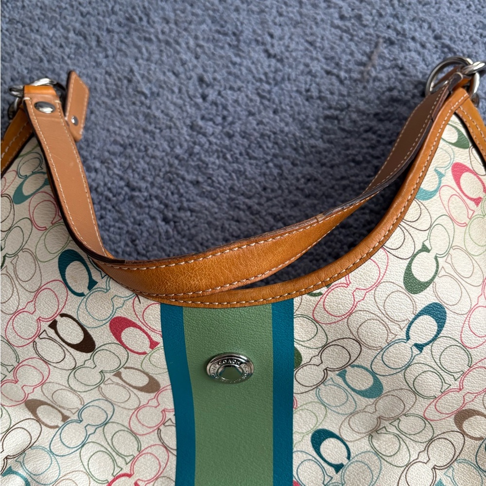 Stylish Multicolor Coach Shoulder Bag - image 3